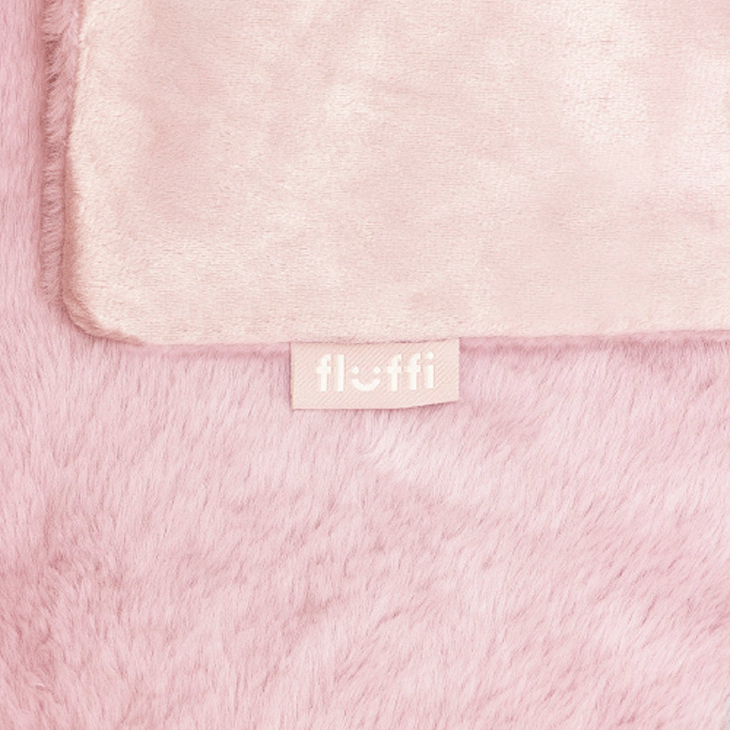 Super soft faux fur throw pink