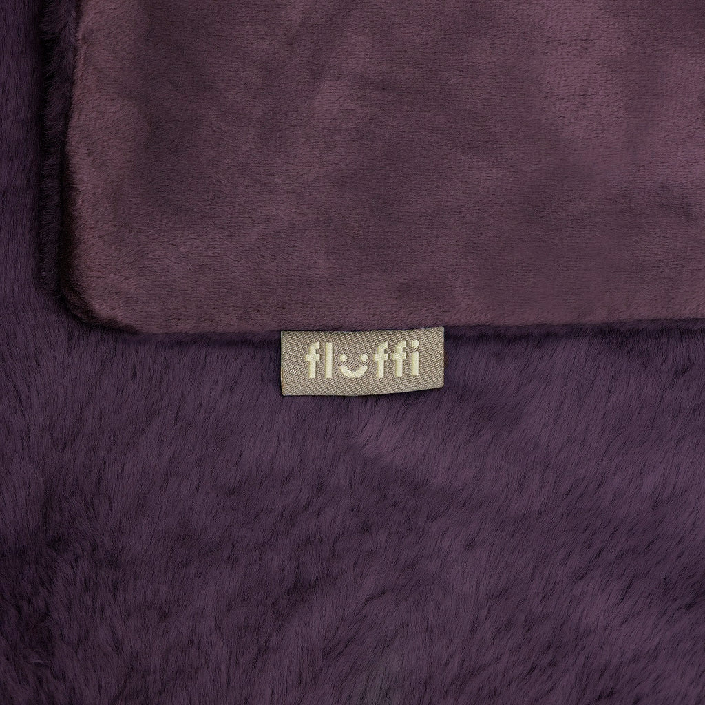Super soft faux fur purple throw