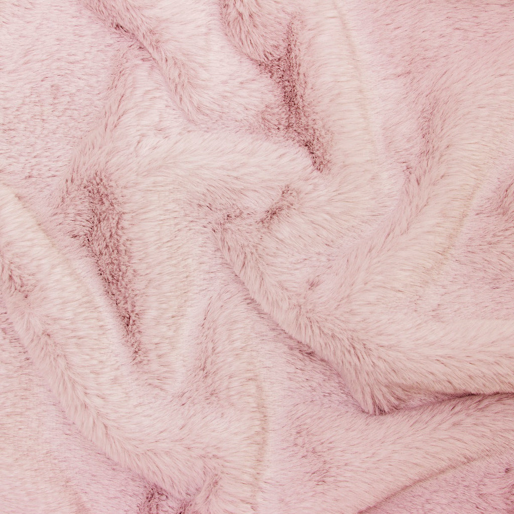 Super soft faux fur throw pink